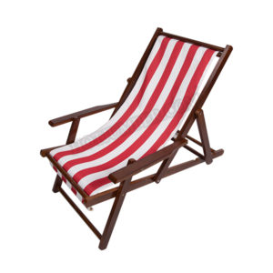 beach chair walnut color - red