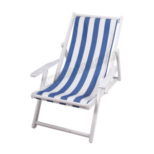 beach chair white color - blue