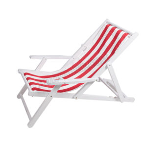 beach chair white color - red