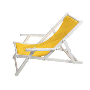 beach chair white color - yellow